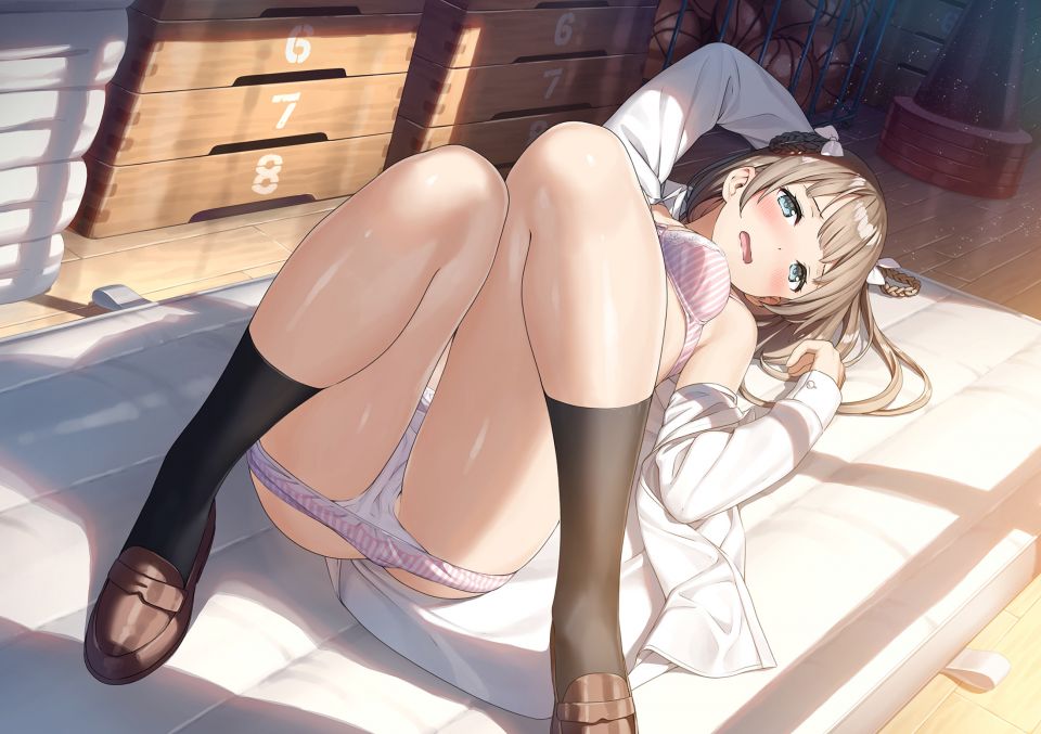 Kantoku 原创 碧眼 Bra Kneehighs 胖次 Panty_Pull 衬衫