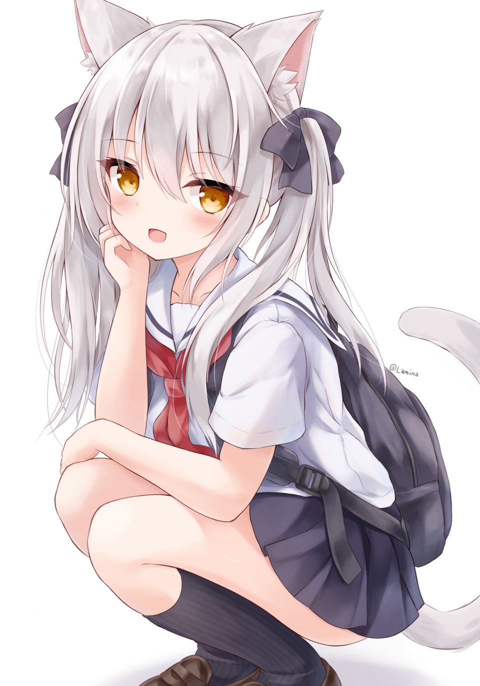 Kata_Rosu 兽耳 猫耳 制服