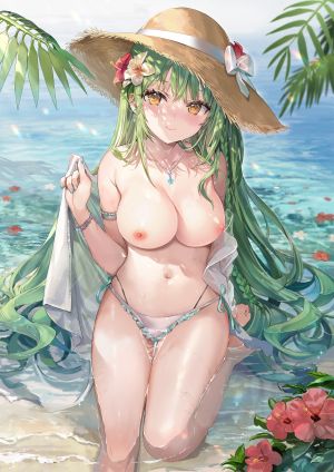 momoko,yukari,水着,nipples,泳装,topless