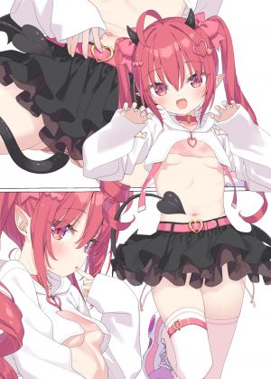 かにビーム,葉月ワトラ,areola,恶魔,garter,horns,萝莉,No-Bra,胖次,panty_pull,尖耳,看穿,丝袜,翅膀