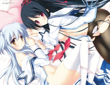 羽鳥ぴよこ,もとみやみつき,aoto_mikamo,yatsuka_itsuki,hook,strawberry_nauts,breasts,nipples,No-Bra,胖次,panty_pull,裤袜,制服,丝袜,爆衣