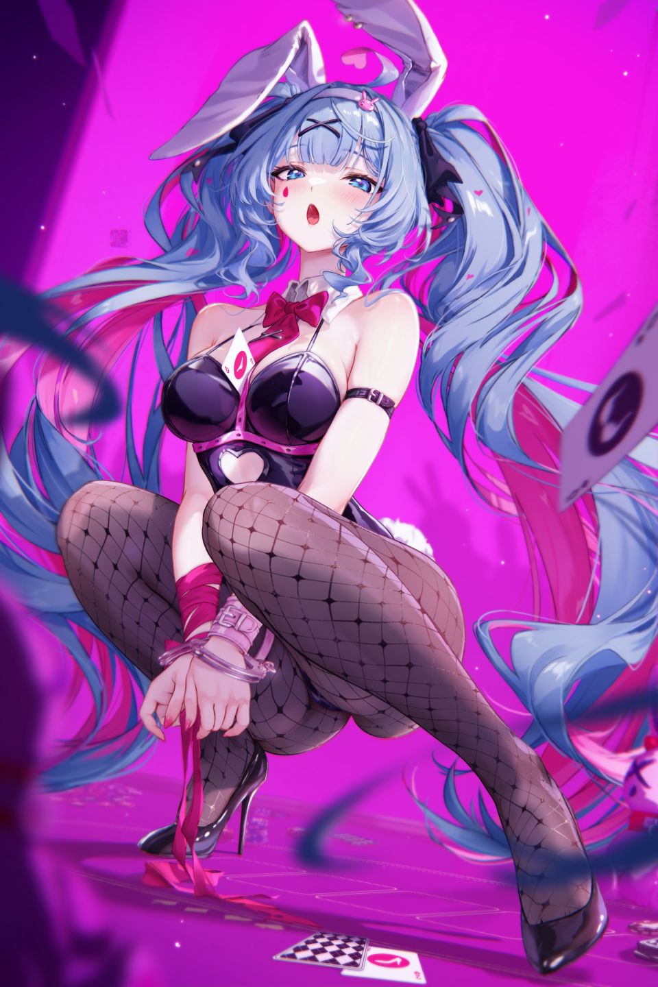 初音ミク VOCALOID 兽耳 捆绑play 兔耳 兔女郎 No-Bra 裤袜