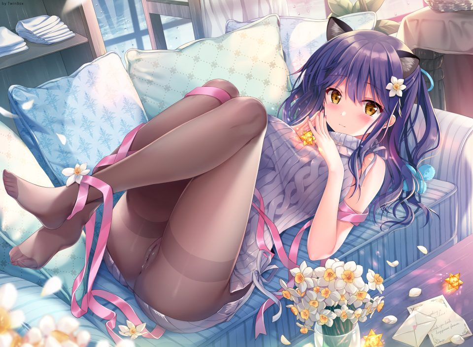 Sousouman 七海優乃 原创 兽耳 脸红 猫娘 连衣裙 长发