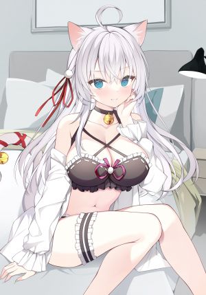 jyt,kujyou_himeka,兽耳,bra,garter,猫耳,胖次