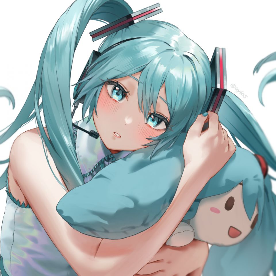 VOCALOID 初音ミク 浅山歩 Single 长发 视线正对 脸红 前发