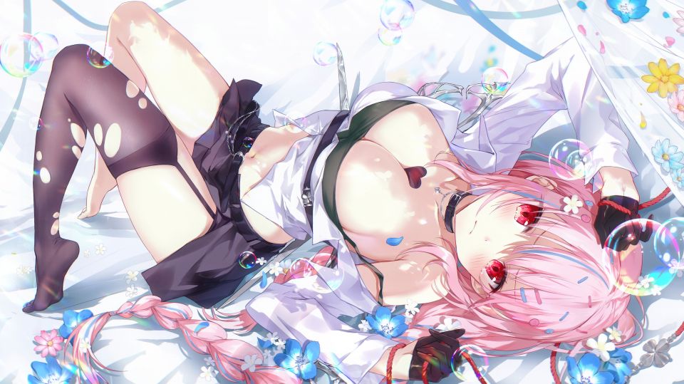 Devil_Heavens No-Bra 掀裙 长筒袜 丝袜 爆衣 原创 三股辫