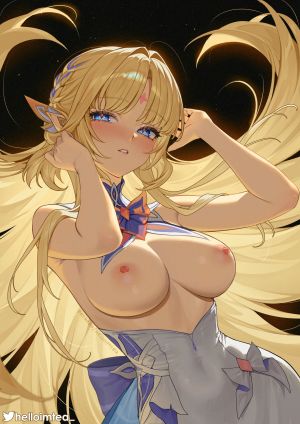 helloimtea,nicole_reeyn,原神,breasts,nipples,No-Bra,尖耳,tattoo