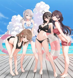 アリサ・ミハイロヴナ・九条,kimishima_ayano,マリヤ・ミハイロヴナ・九条,周防有希,tokidoki_bosotto_roshia-go_de_dereru_tonari_no_alya-san,水着,panty_pull,泳装,脱衣