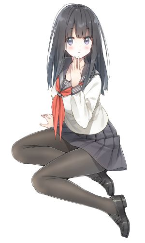 黑丝,制服,掀裙