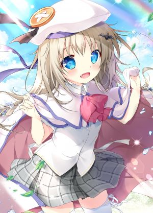 Mikeou,能美クドリャフカ,kud_wafter,小小克星,碧眼,衬衫,发饰,长发,视线正对,学校制服,银发,短裙,single,黑丝,白丝