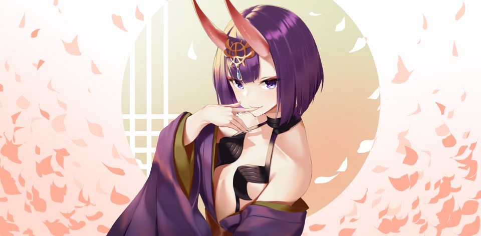 Star741 Fate系列 Fate/GrandOrder 水着 恶魔 和服 紫色眼 紫发