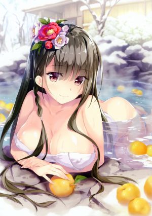 Oryou,areola,沐浴,cleavage,naked,温泉,毛巾
