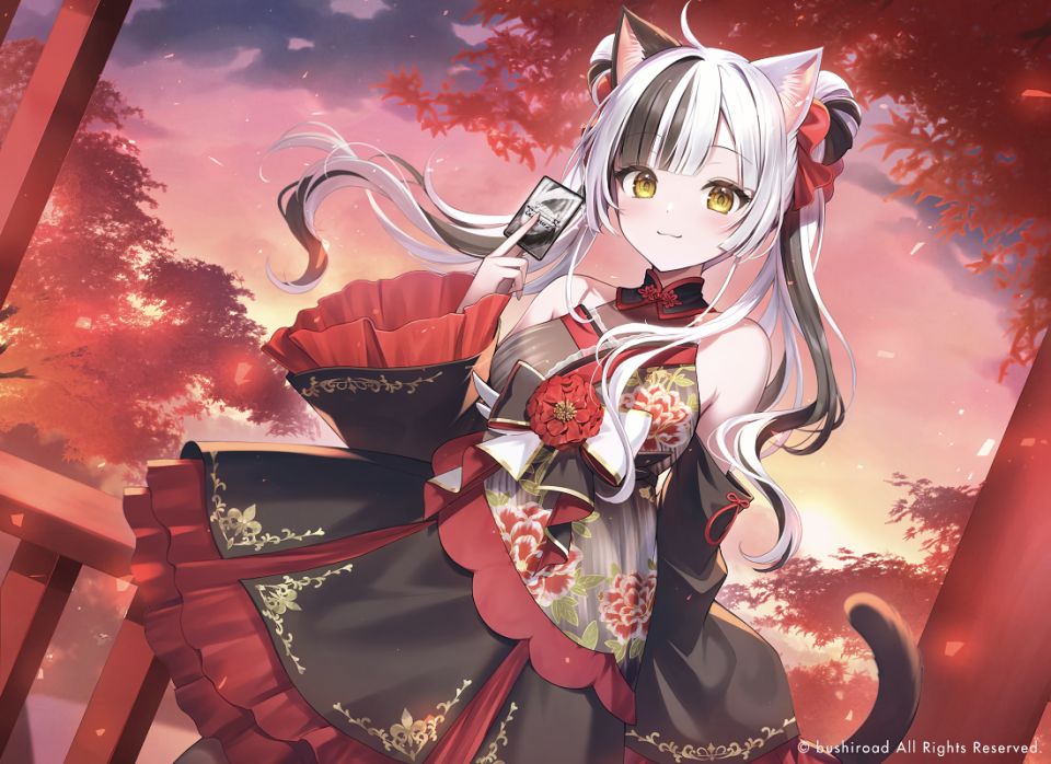 桃色椿 Tagme Weiss_Schwarz 兽耳 猫娘 连衣裙 萝裙 长发